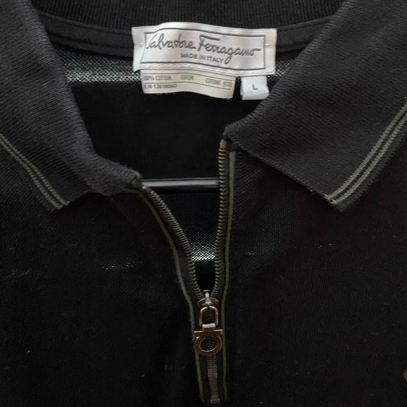 Salvatore Ferragamo Mens Polo Shirt Size L Fit M/S - Picture 3 of 3